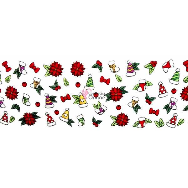 Folii de transfer cu modele de Craciun, Sarbatori de iarna F189